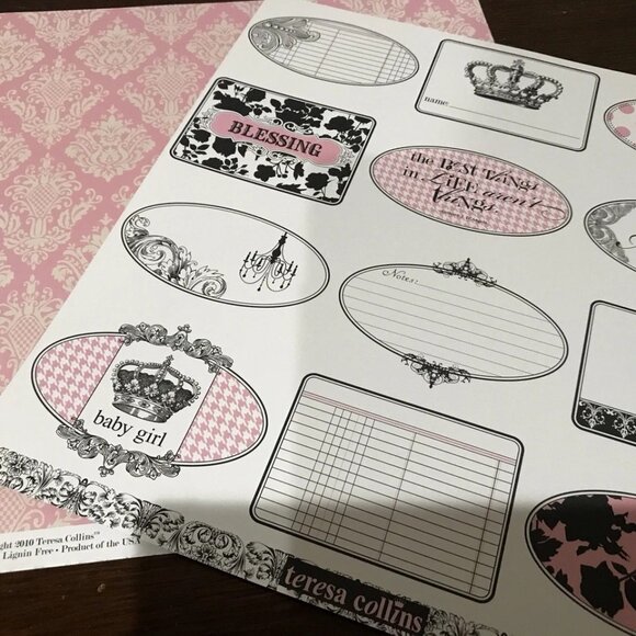 Teresa Collin’s Chic Be’Be’ Girl Scrapbook Items Vintage 2010 Sealed with Extras - Picture 6 of 16